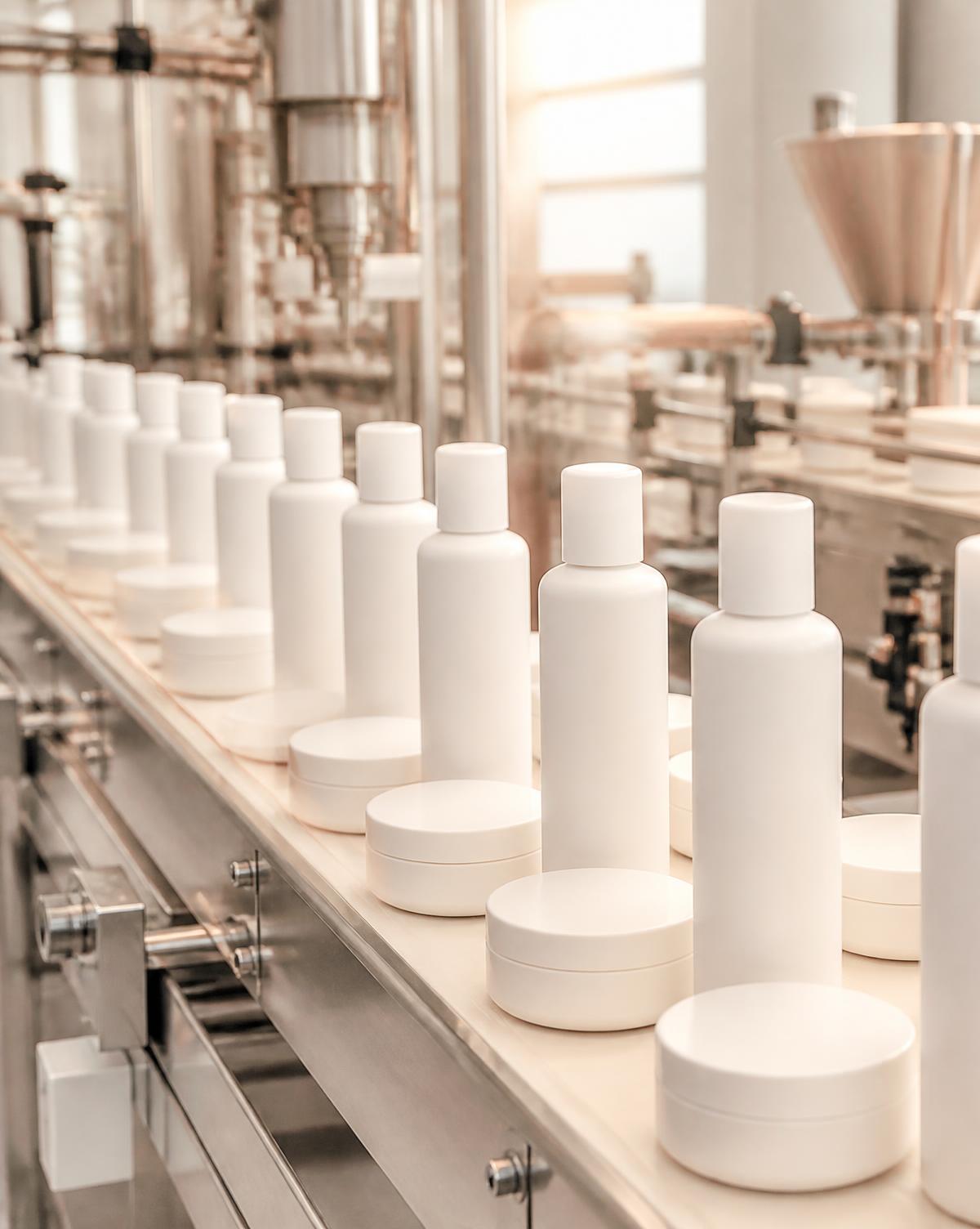 Linha de produção e envase de cosméticos
